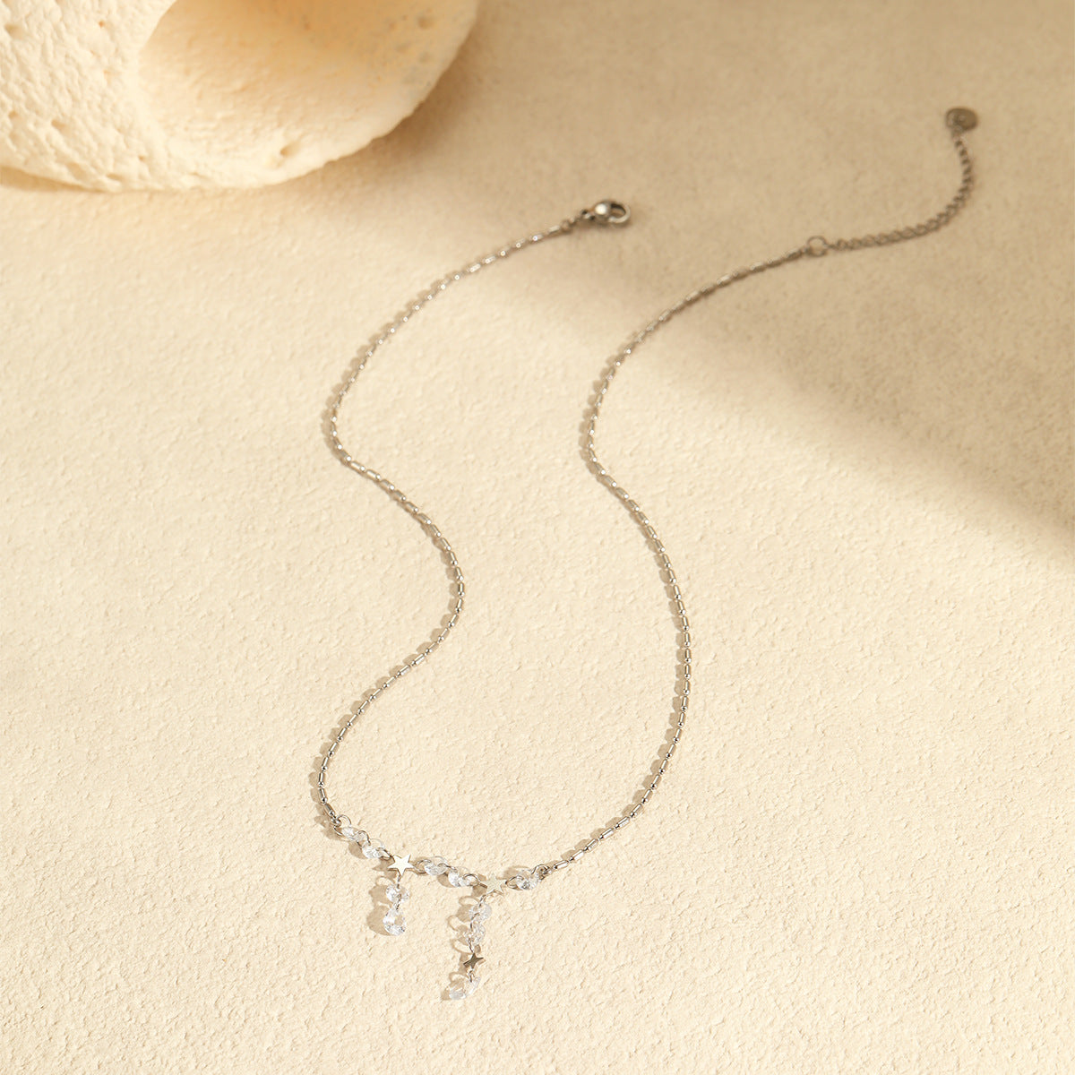 Wholesale Stainless Steel Necklace Plated with 18 Real Gold Inlaid with Zircon Versatile Clavicle Chain