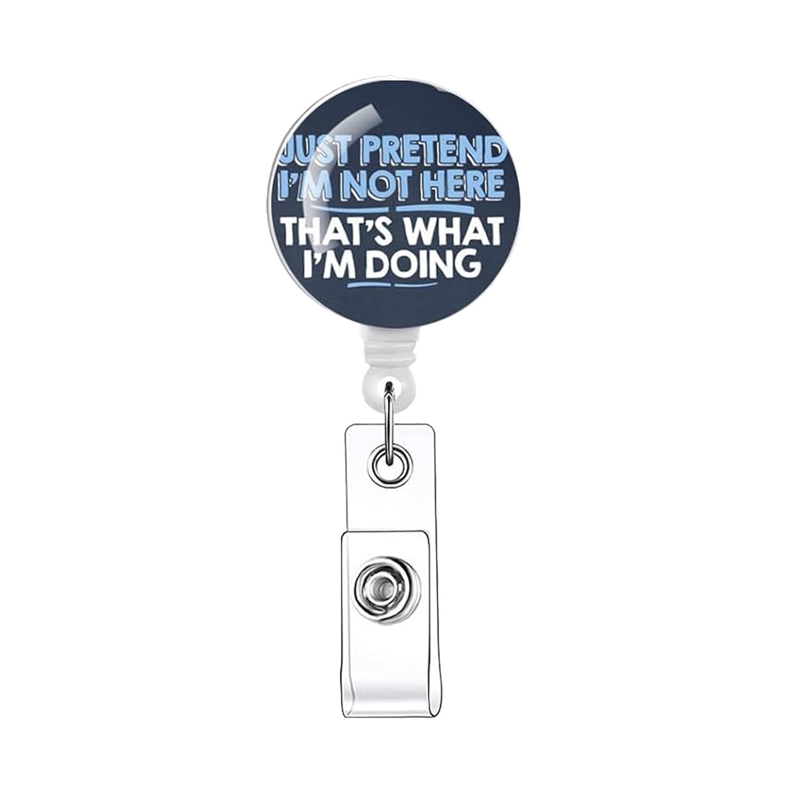 Wholesale Acrylic Retractable Badge Holder with English Quote for Everyday Office Use