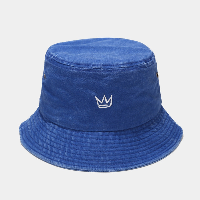 Wholesale Crown Embroidered Fisherman Hat