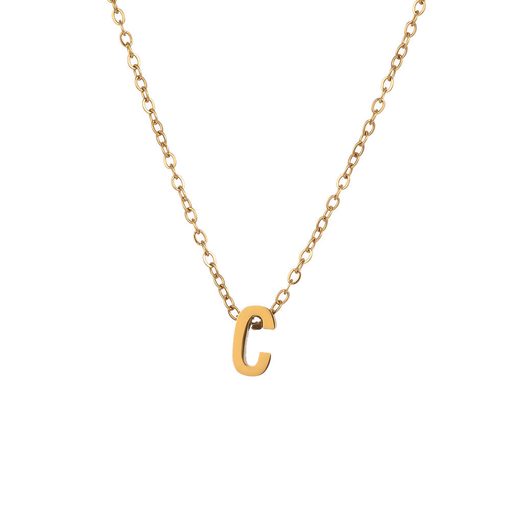 Wholesale Titanium Steel Necklace Letter Necklace ACC-NE-XuHao001