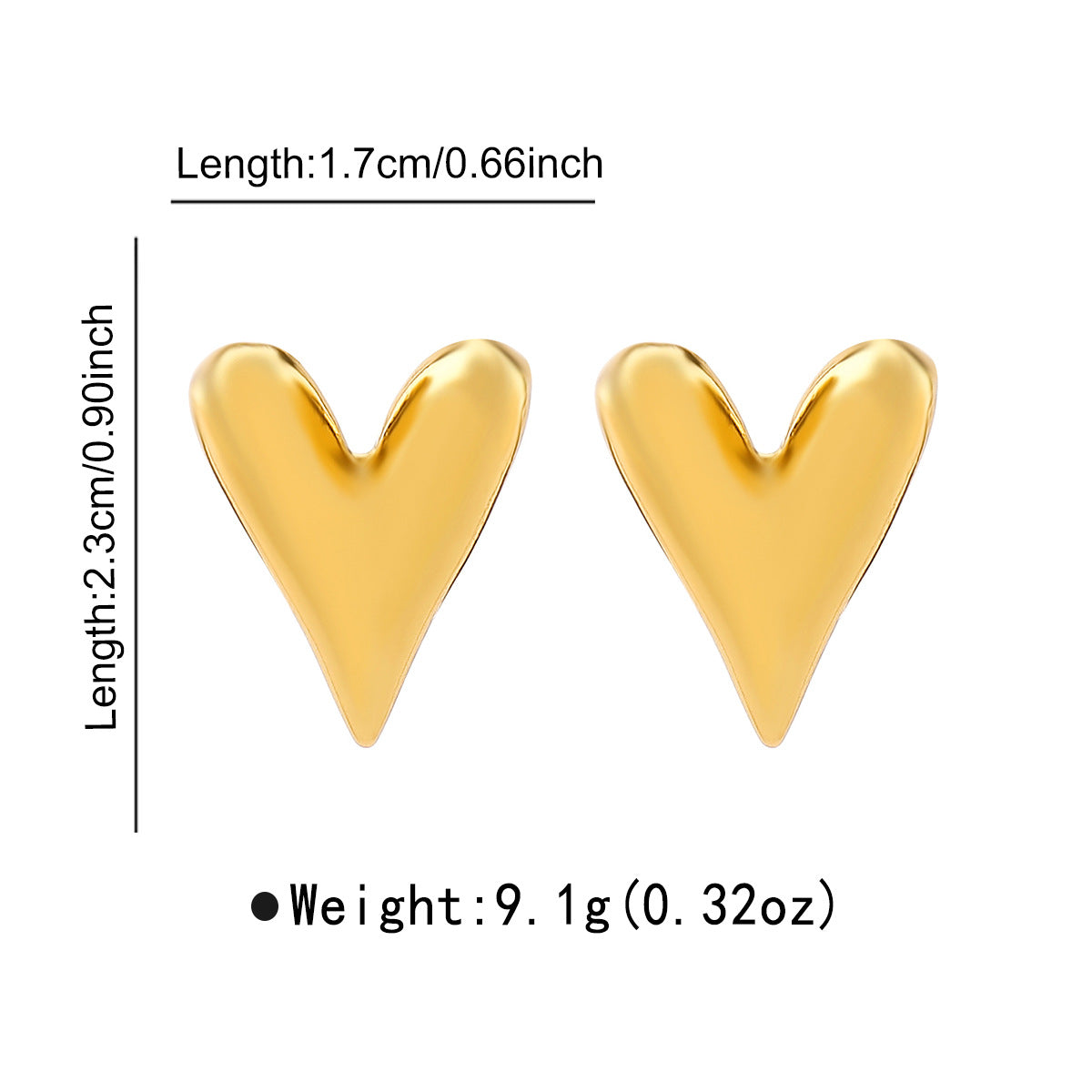 Wholesale geometric V love personality design high sense temperament open ring earrings