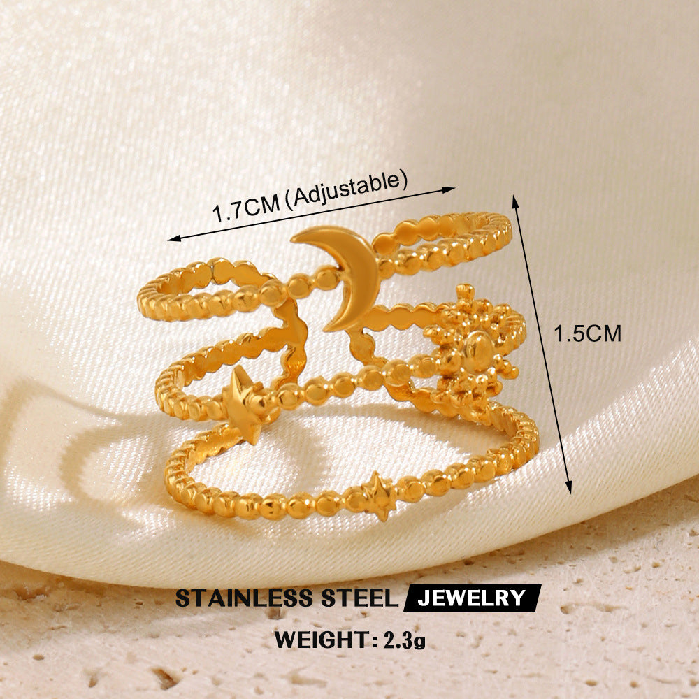 Wholesale stainless steel heart open ring