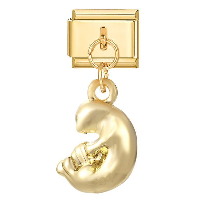 Wholesale  Italian Charm Bracelet 9mm DIY Creative Retro Stainless Steel Composable Bracelet