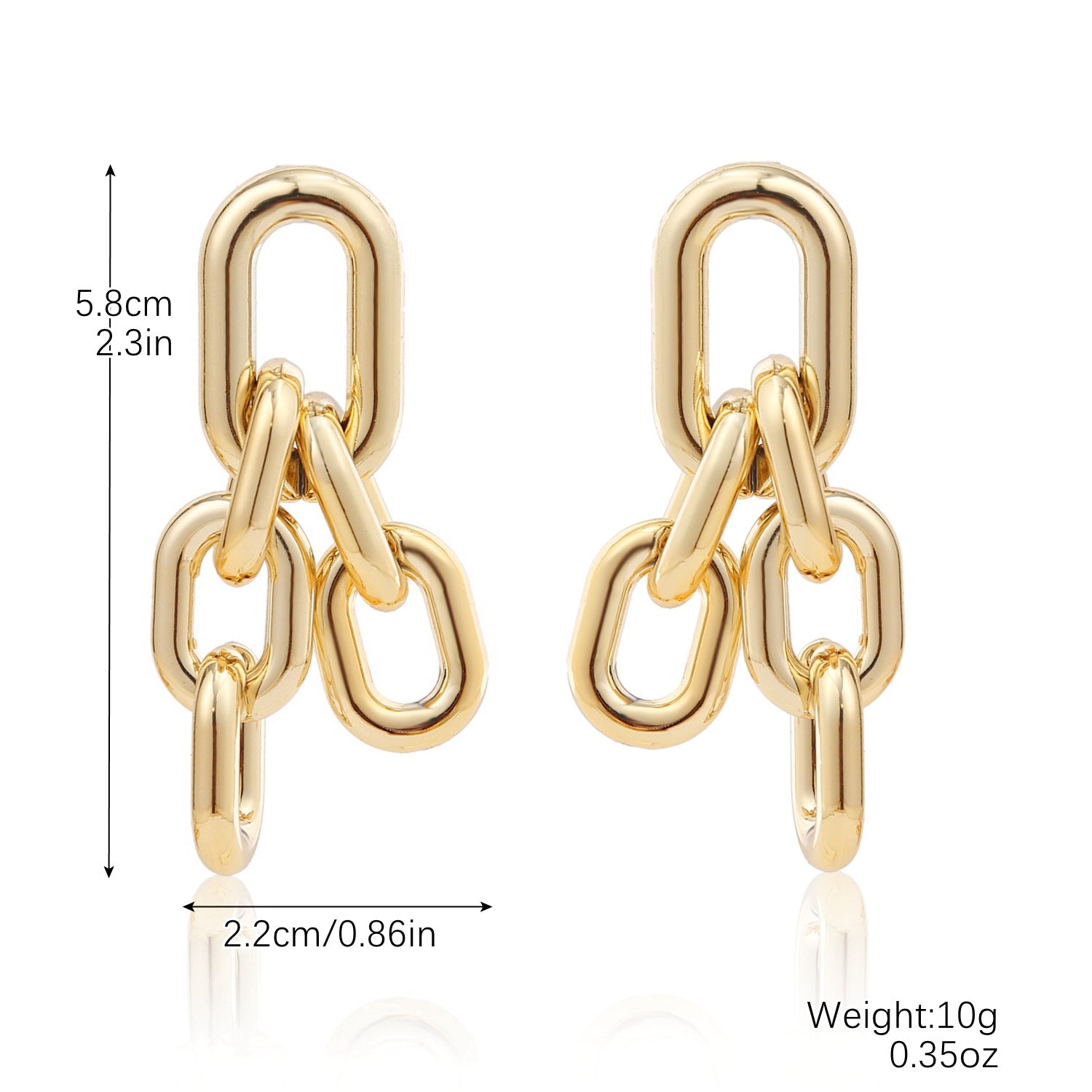 Wholesale  exaggerated earrings chain retro earrings