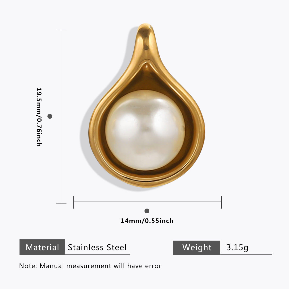 Wholesale Stainless Steel  Pearl Pendant Oil Drop Key Lock Pendant