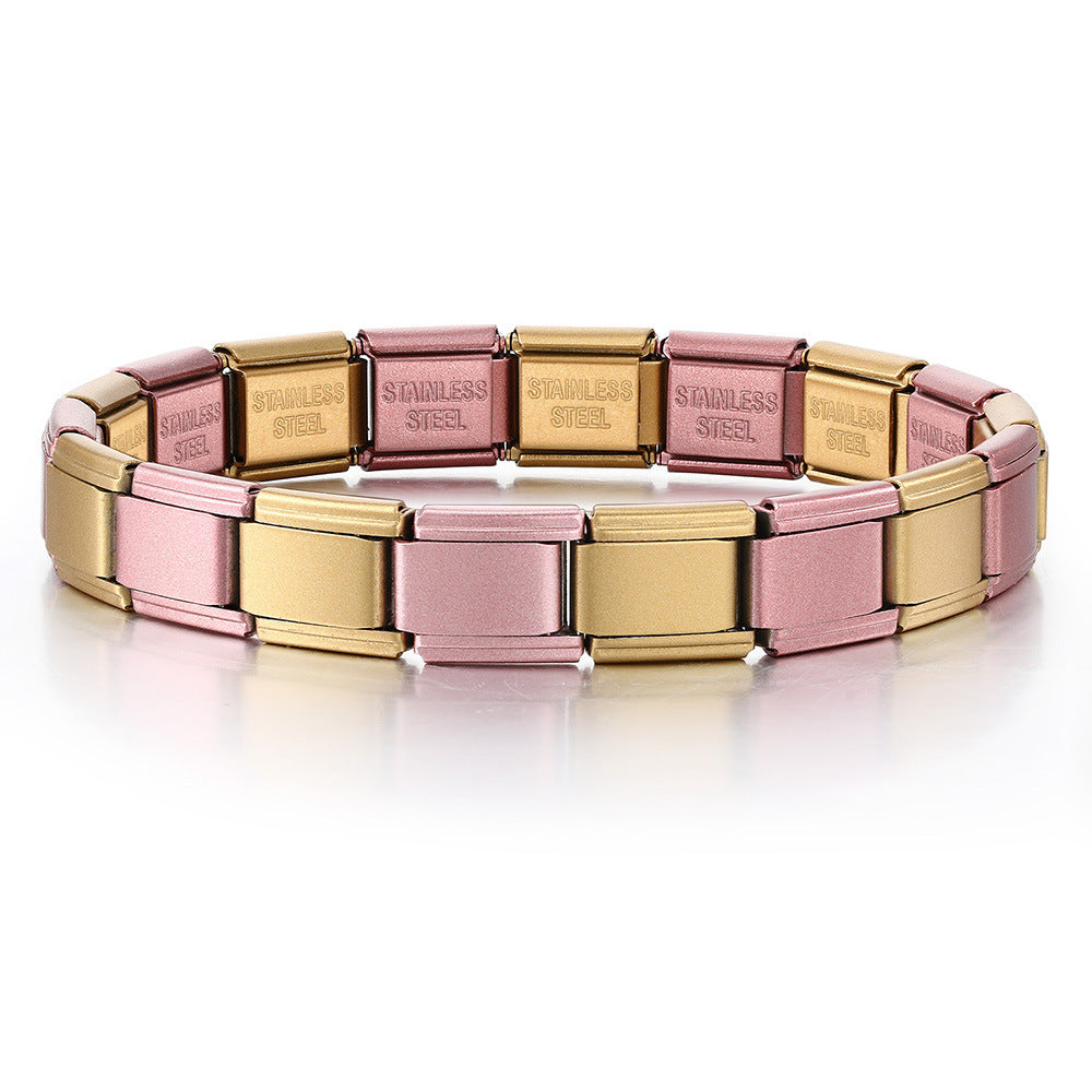 Wholesale Stainless Steel Electroplated Italian Modular Bracelet Chain DIY Fashion Accessory