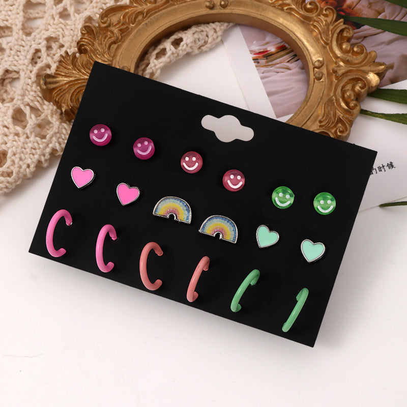 Wholesale Alloy 9 pairs/ set earrings set