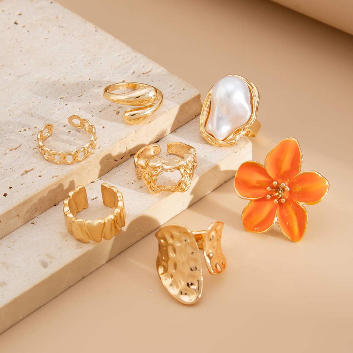 Wholesale Liquid Lava Flower Ring