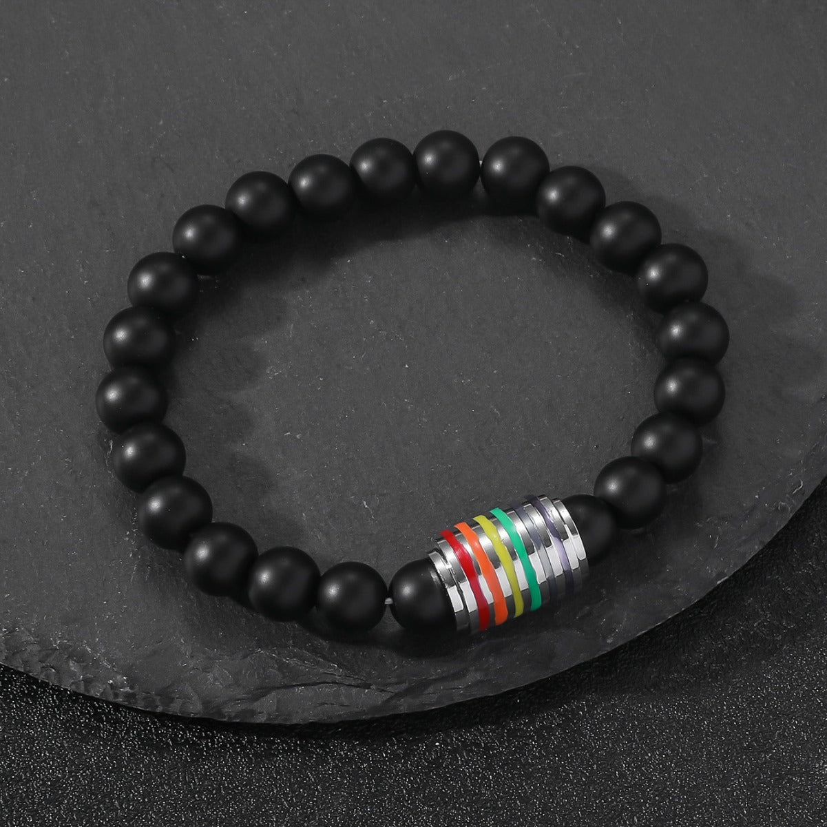 Wholesale Colorful Black Beaded Bracelet ACC-BT-JunJie017
