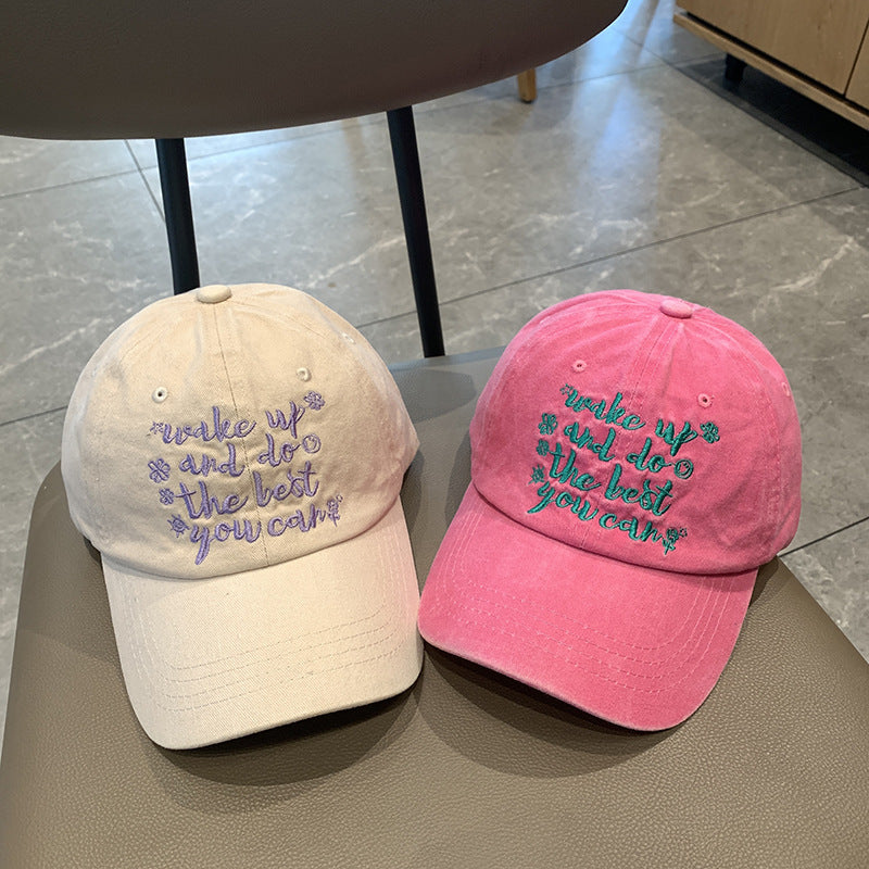 Wholesale  Washed Letter Embroidered Baseball Cap