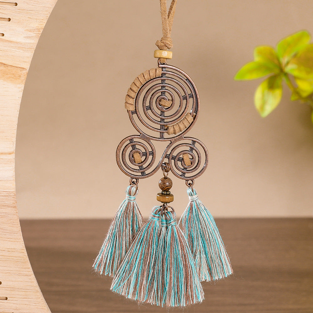 Wholesale Hot sale long necklace bohemian style tassel flower pendant ethnic style retro necklace