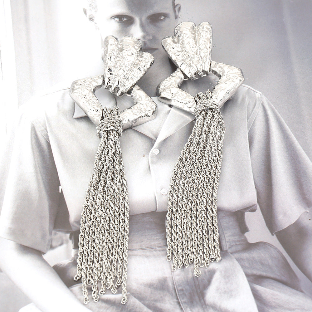 Wholesale Tassel Braided Alloy Earrings