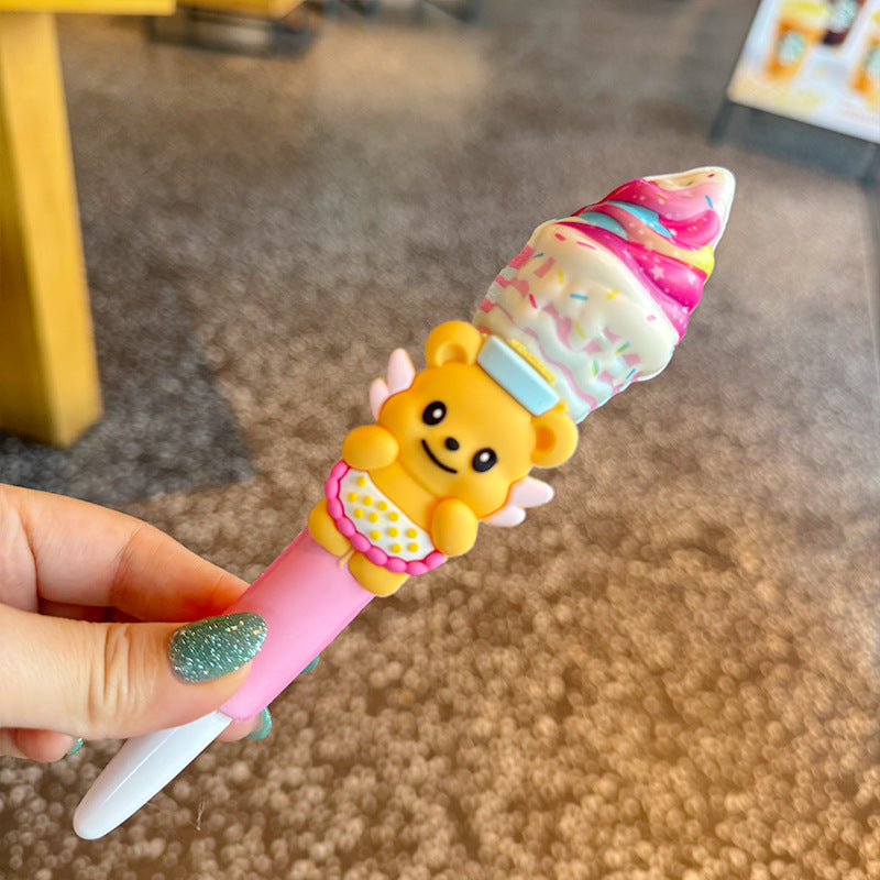 Wholesale Creative 3D Bear Ice Cream Ballpoint Pen