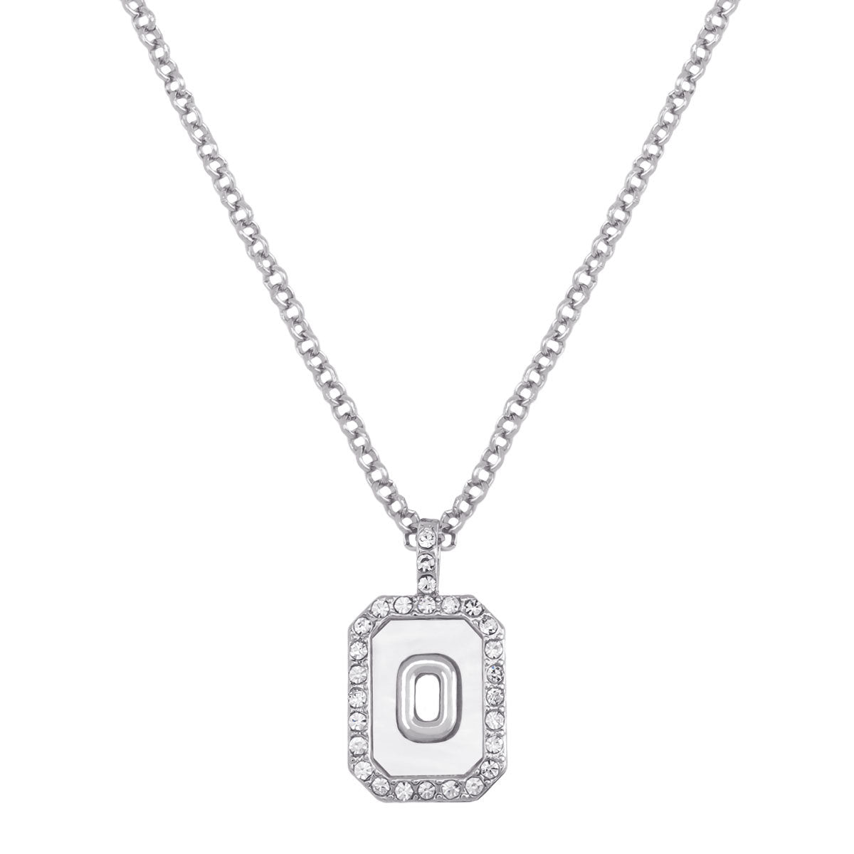 Wholesale Letter Diamond Set Alloy Necklace ACC-NE-JiaQi001