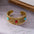 Wholesale oval turquoise bracelet  retro two-color leaf bracelet