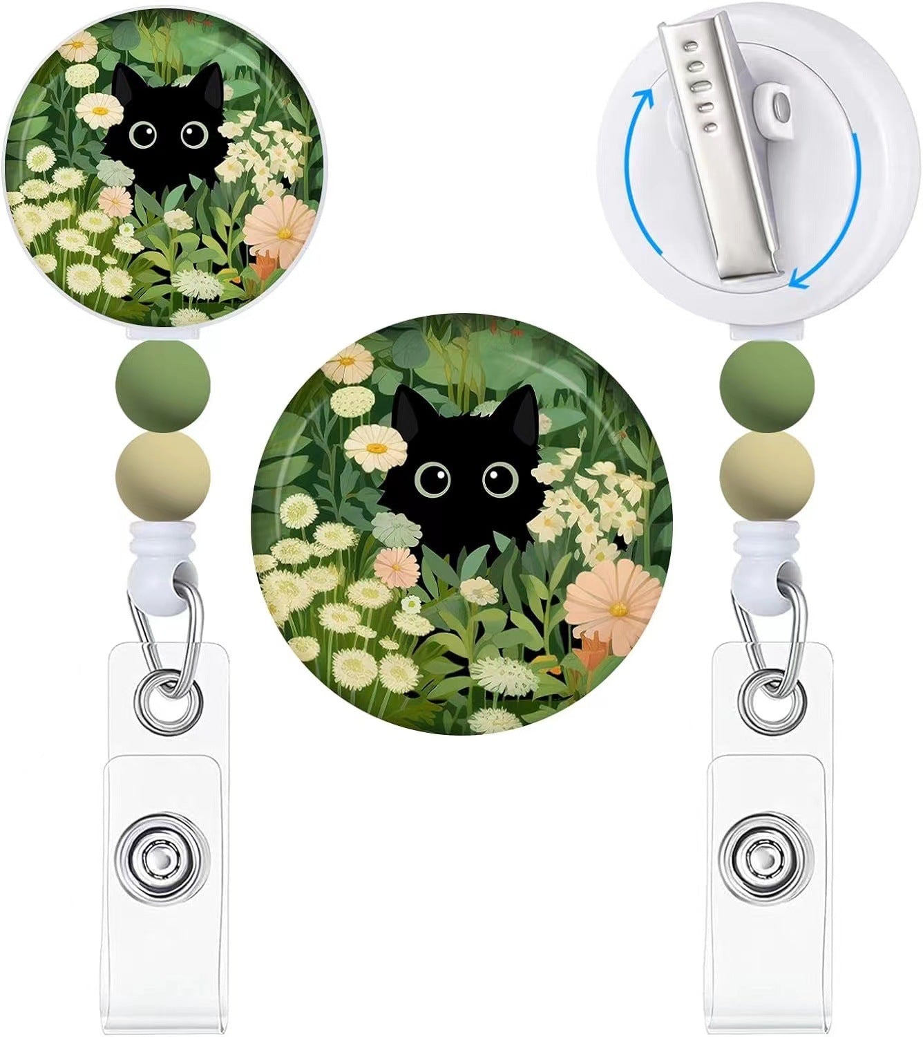 Wholesale Rainbow Devil Eyes Autism Badge Scroll Retractable Keychain Badge Reels ACC-KC-ChiHai009