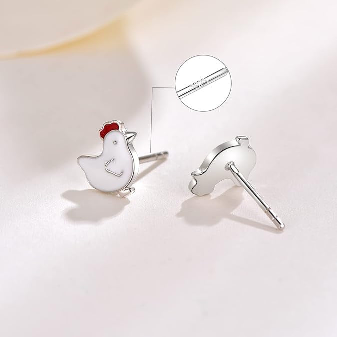 Wholesale  Cartoon Walking Chick Earrings Cute Personalized Oil Dripping Animal Earrings