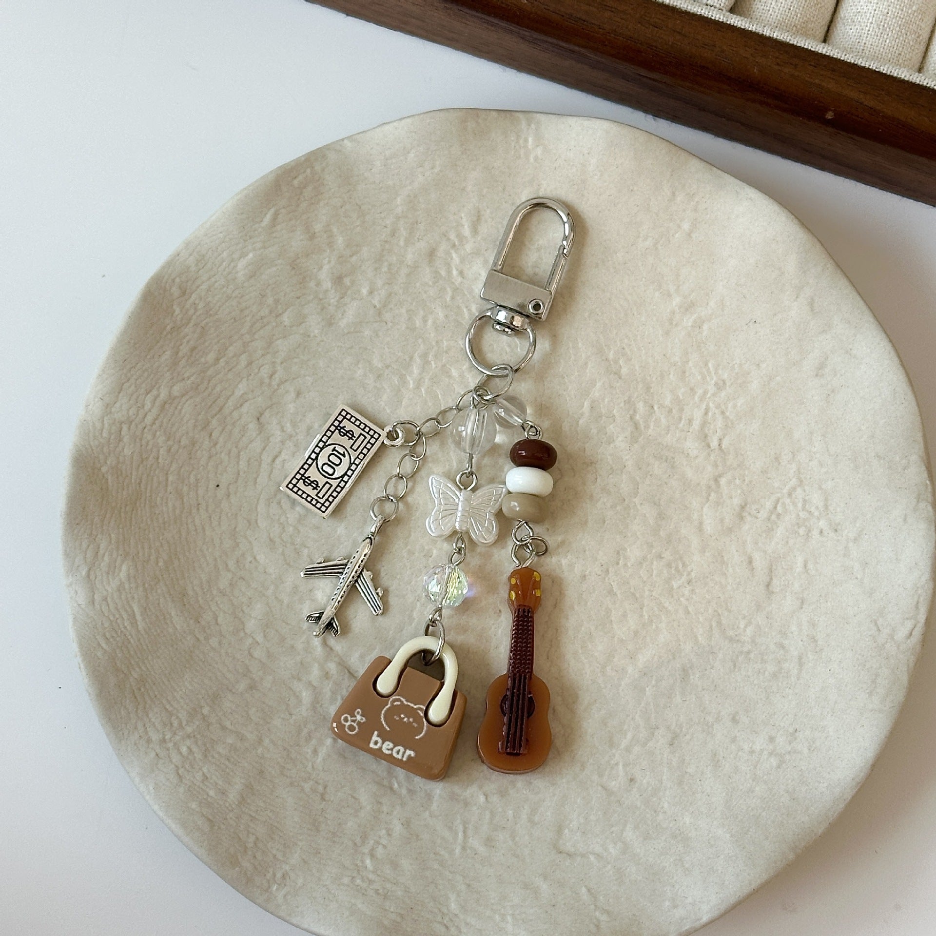 Wholesale Bag Violin Mobile Phone Pendant Keychains