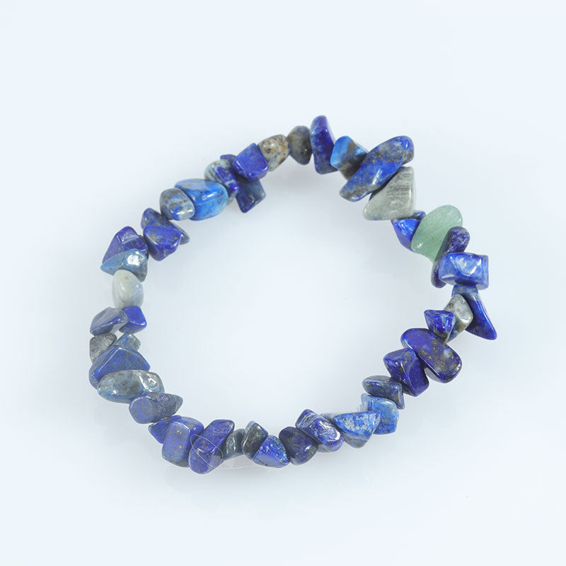 Wholesale Natural colorful gravel hand-woven elastic boho bracelet