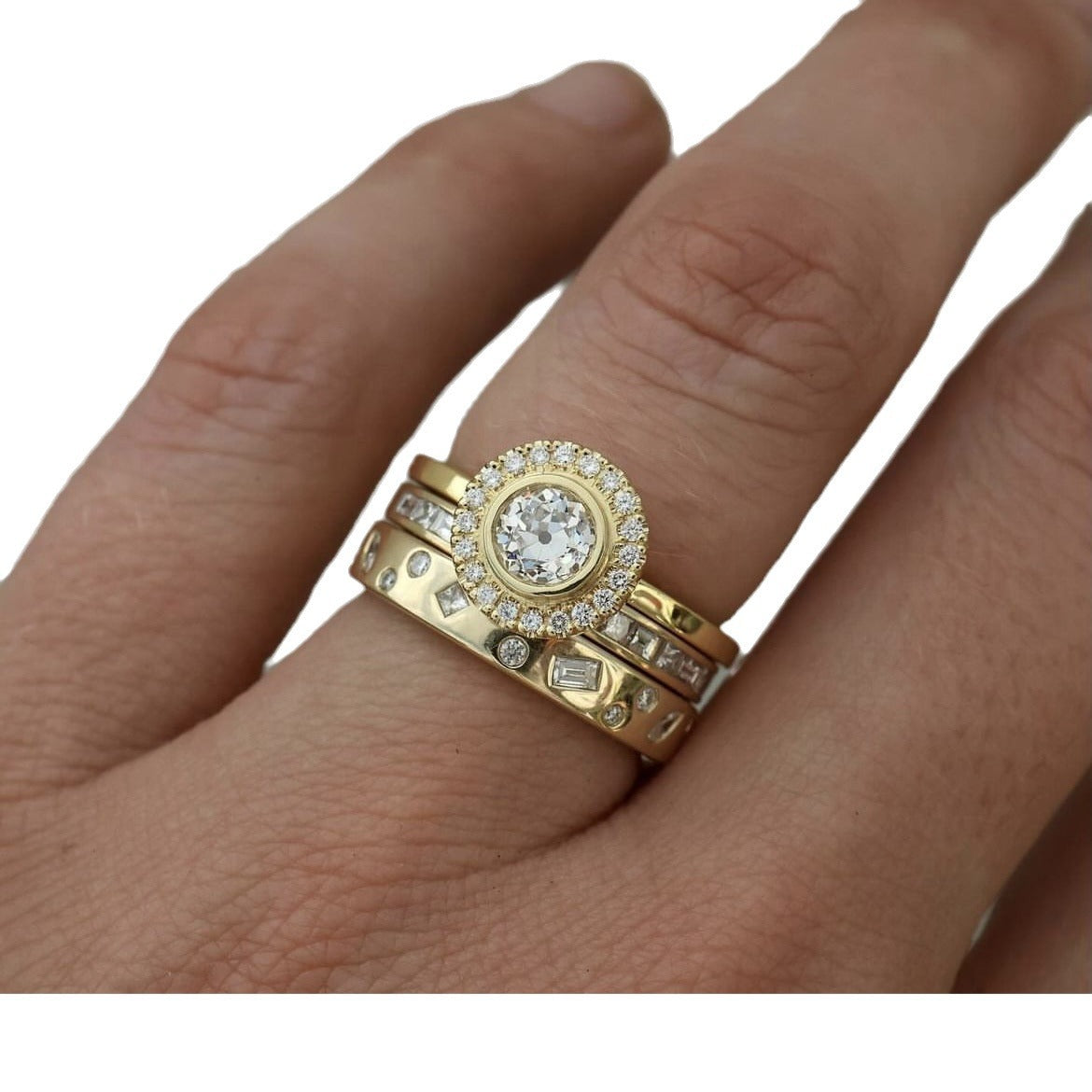 Wholesale Zirconia Alloy Rings Set ACC-RS-SanJie001