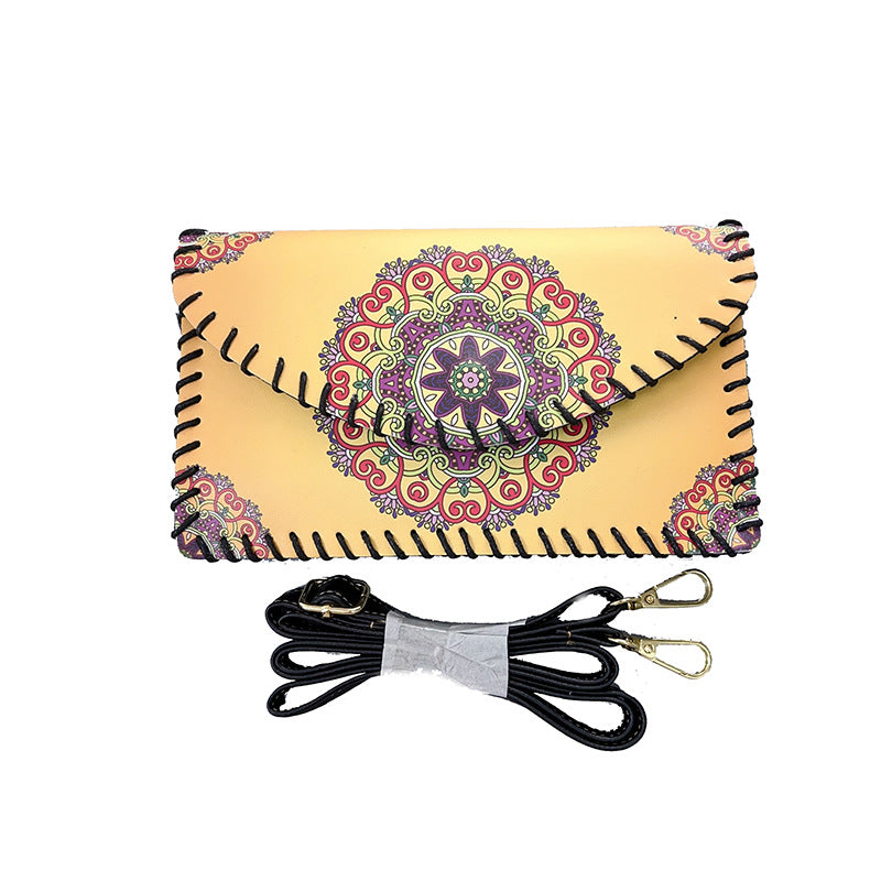 Wholesale Ethnic Style One-shoulder Mobile Phone Bag Color Printing Hand-sewn Crossbody Bag Wallet ACC-WT-Mengs008