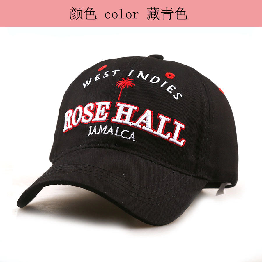 Wholesale Embroidered Letter Baseball Cap Women' s Solid Black Sun Protection Outdoor Sports Casual