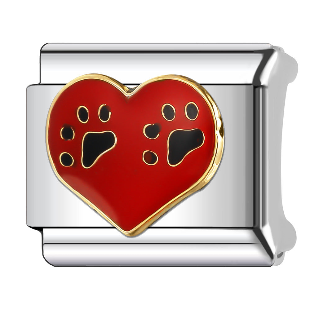 Wholesale Italian Charm Bracelet 9mm DIY Splicing Cute Creative Stainless Steel Composable Bracelet