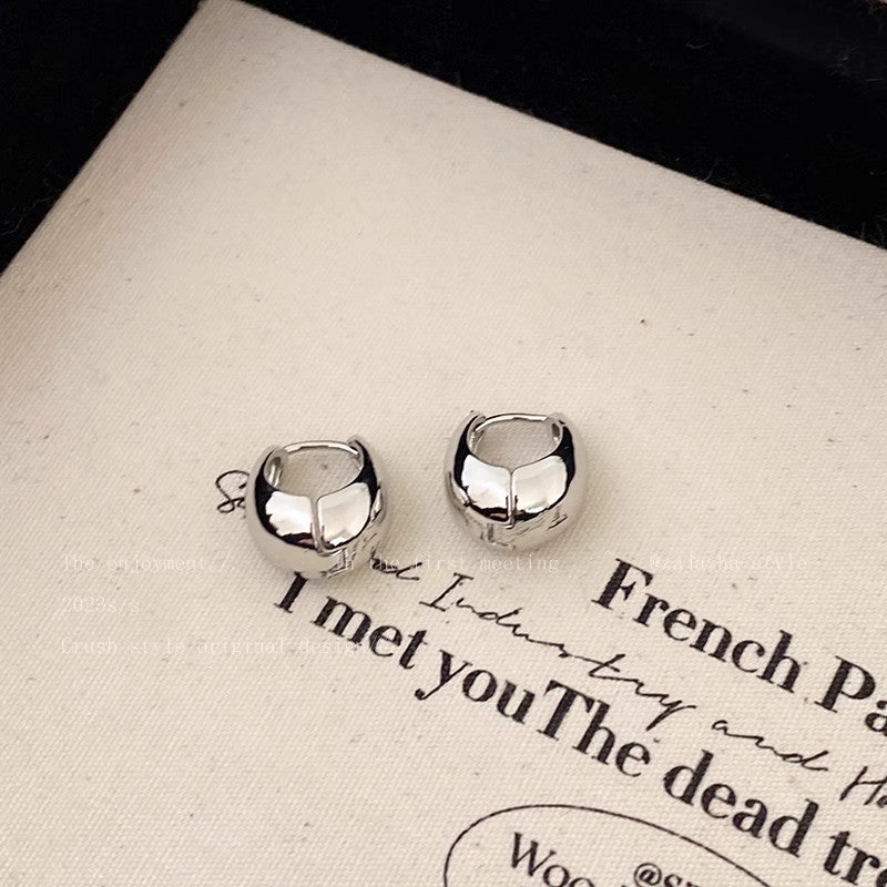 Wholesale Oval plain ring earrings