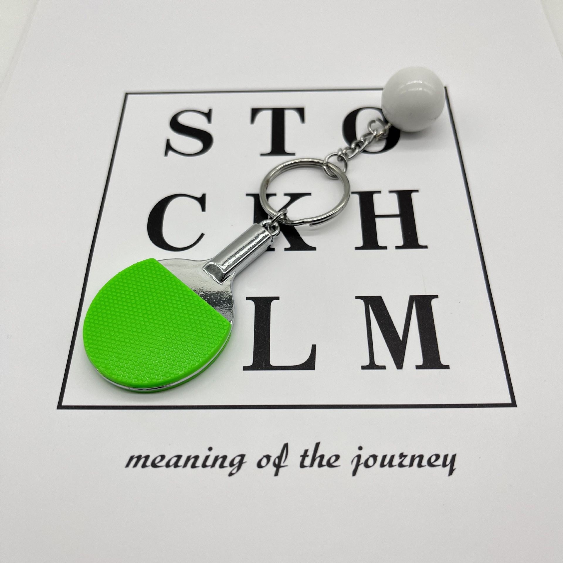 Wholesale  Table Tennis Racket Keychain Metal Sports Keychains