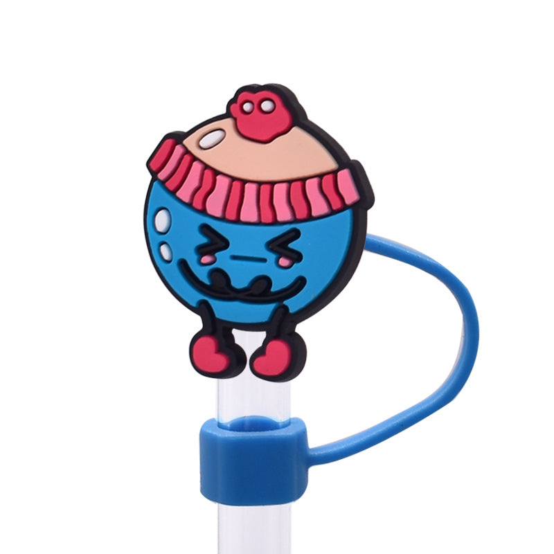 Wholesale Random 100pcs Cartoon Planet Series PVC Soft Straw Tube Cap
