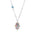 Wholesale  Stainless steel Plated 18K Gold Hand Pendant Blue Zircon  Clavicle Chain