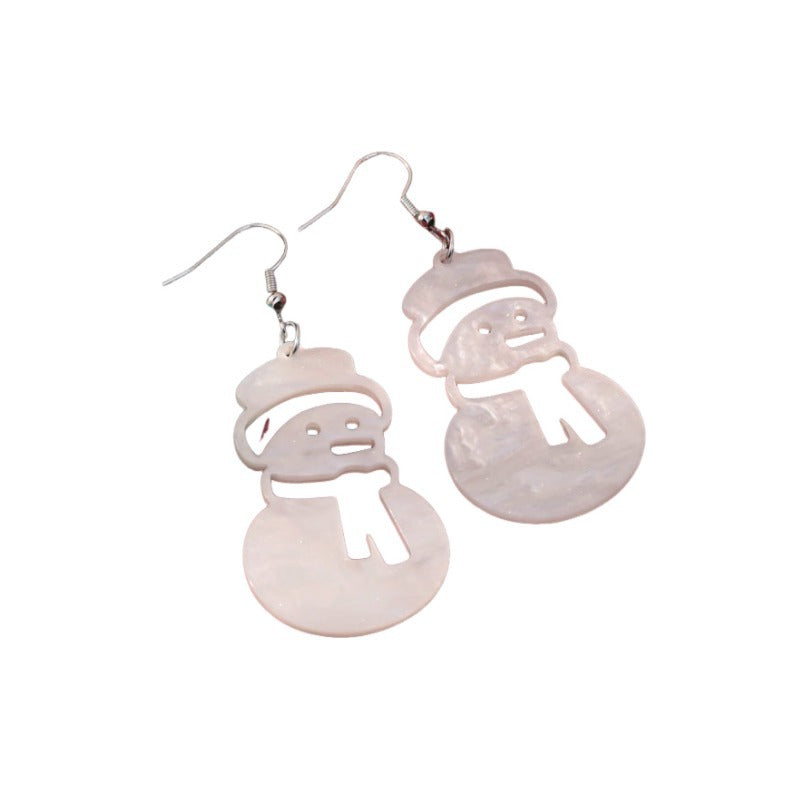 Wholesale Christmas-themed glittery acrylic earrings