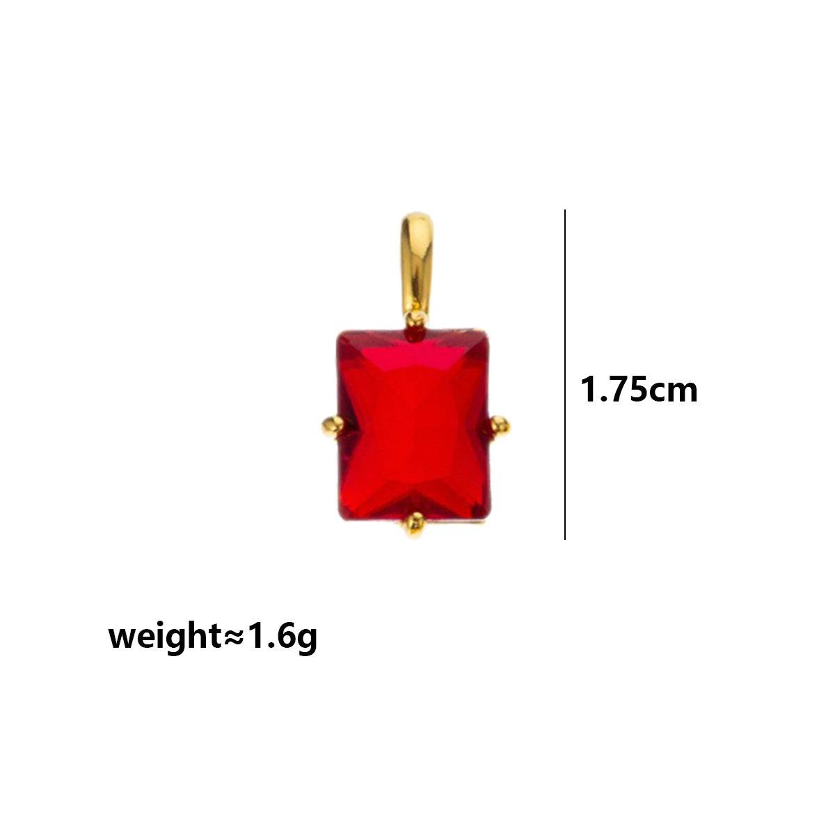 Wholesale Copper Electroplated Geometric Birthstone Pendant DIY Jewelry Accessory for Party