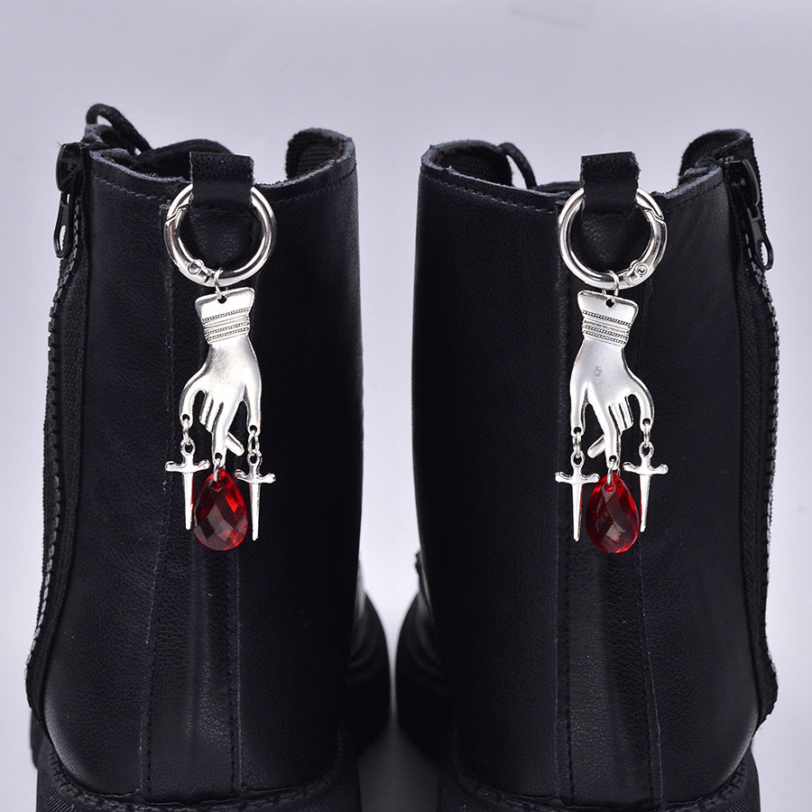 Wholesale punk hand cross pendant Shoes Charms