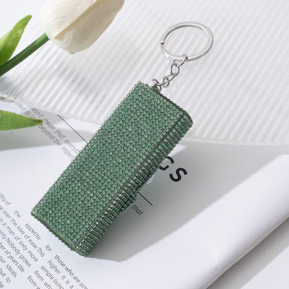 Wholesale Rhinestone Color Aluminum Alloy Pill Box Portable Keychain ACC-KC-ZhiYa028