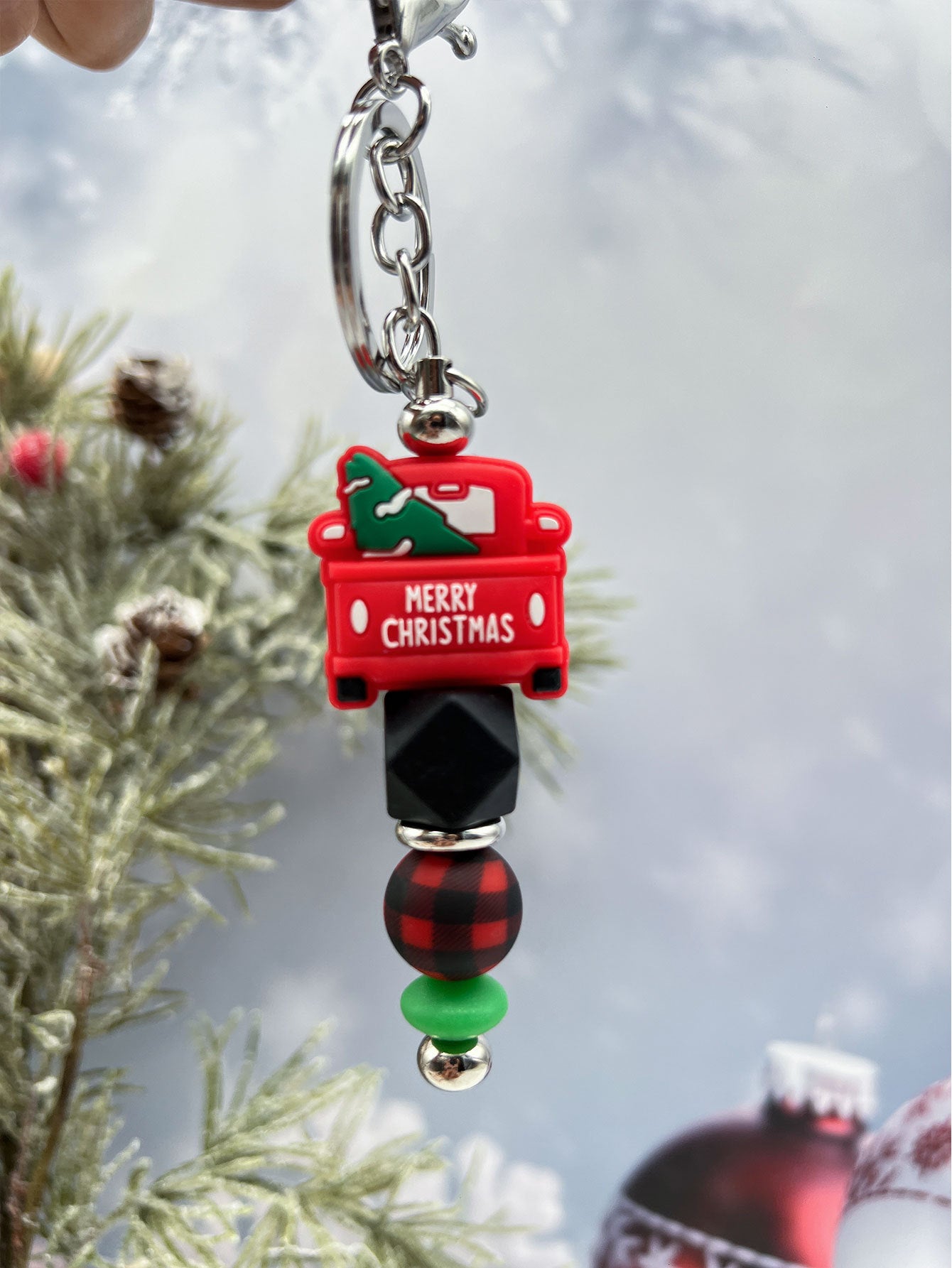 Wholesale Christmas Cartoon Cute Christmas Tree Keychain ACC-KC-JiuYa021