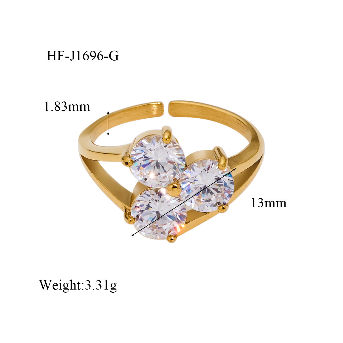 Wholesale Stylish Open Ring Titanium Steel Fashion Accessory for Everyday Wear