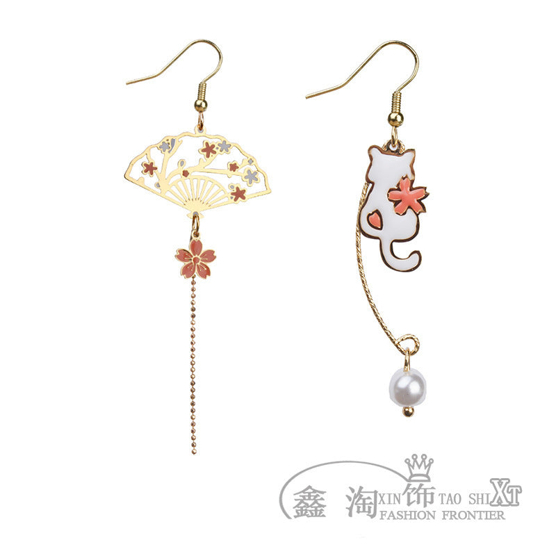 Wholesale Cicada Wing Fairy Earrings Fashion Jewelry Accessory Asymmetric Gradient Color Gift