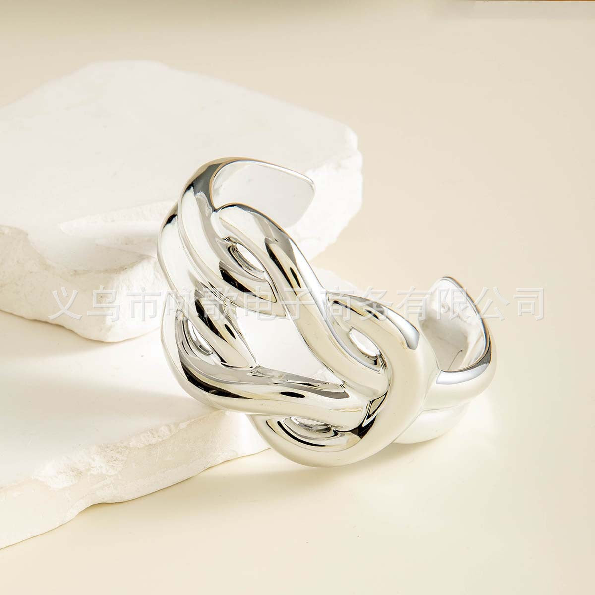 Wholesale  geometric irregular CCB gold and silver bracelet