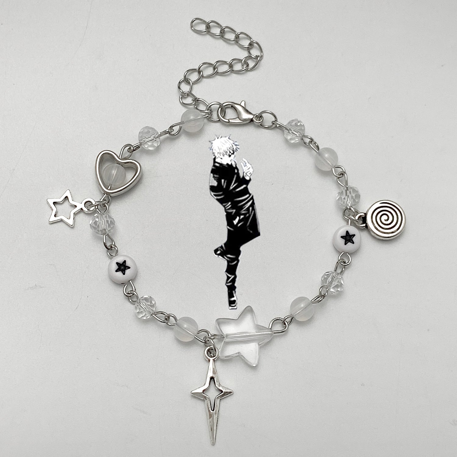 Wholesale Punk Hollow Five Pointed Star Bracelet Heart Shape Bracelet ACC-BT-MY008