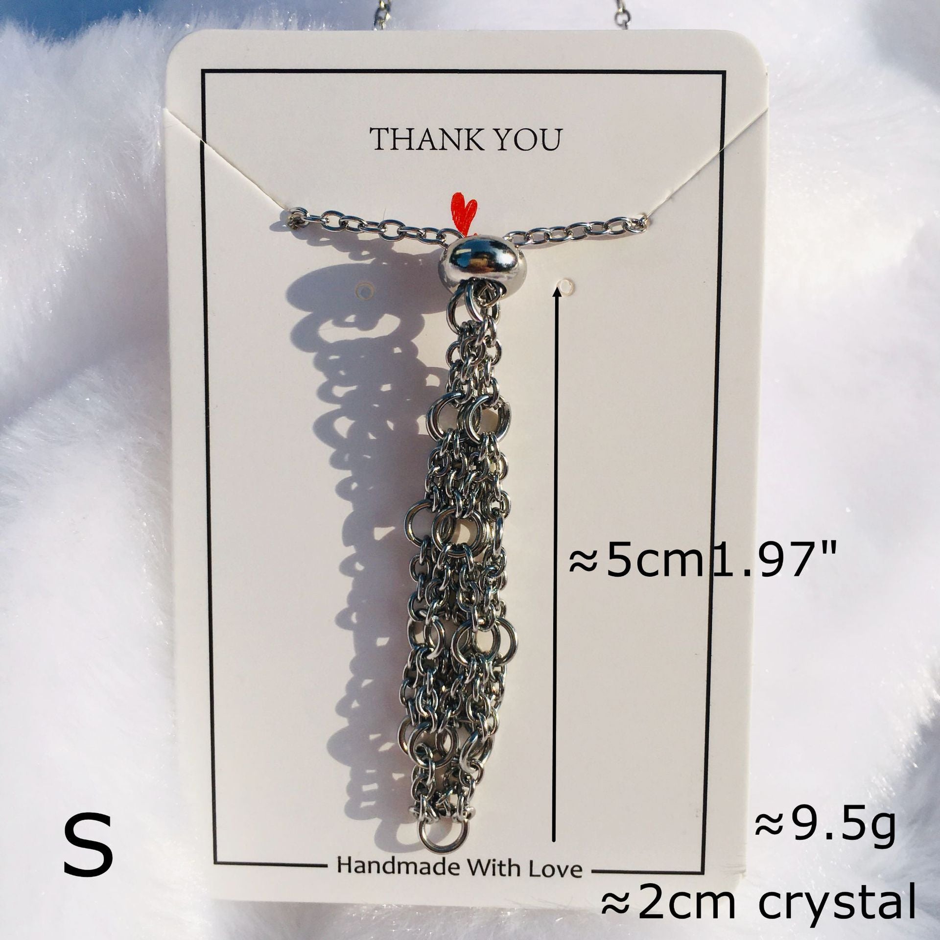 Wholesale Natural Stone Crystal O-shaped Chain Adjustable Metal Mesh Pocket Necklace ACC-NE-RongGuan007