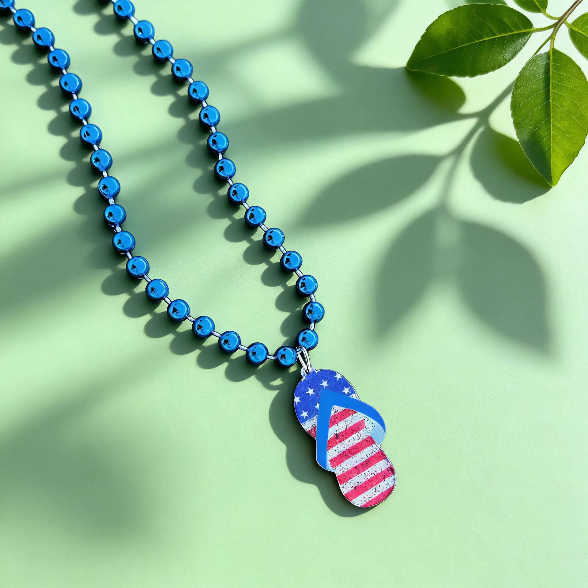 Wholesale Independence Day Acrylic Pendant Necklace — Long-Length