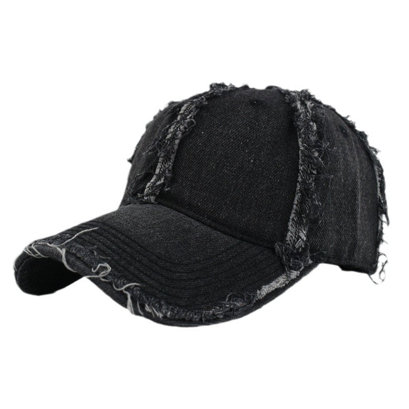 Wholesale Denim Ruffed Soft Top Baseball Cap