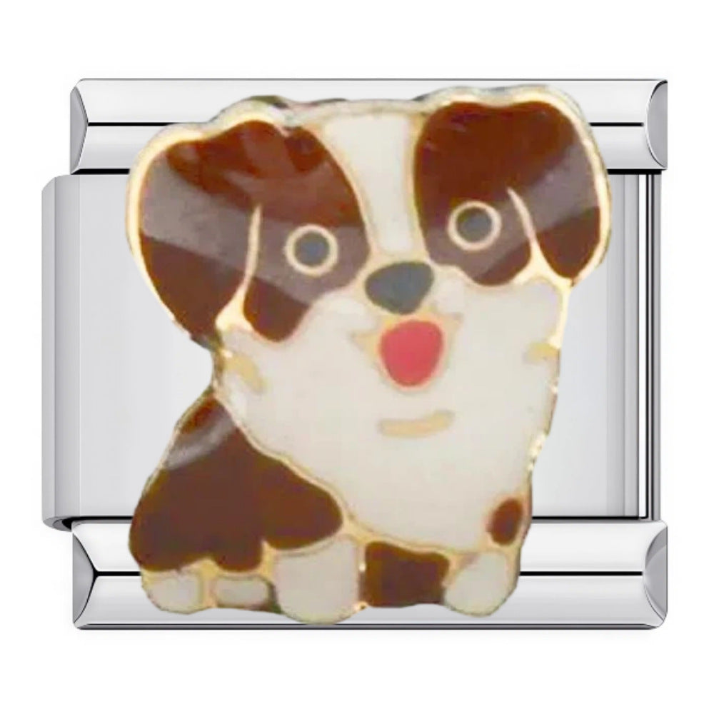 Wholesale Dog Pattern Italian Charms Bracelet Original Design Titanium Steel DIY Jewelry Accessory Gift