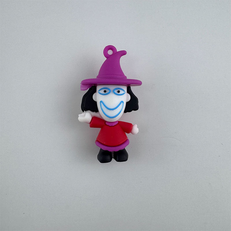 Wholesale 3D PVC Cartoon Pumpkin Pendant Keychain  Decorative Accessory