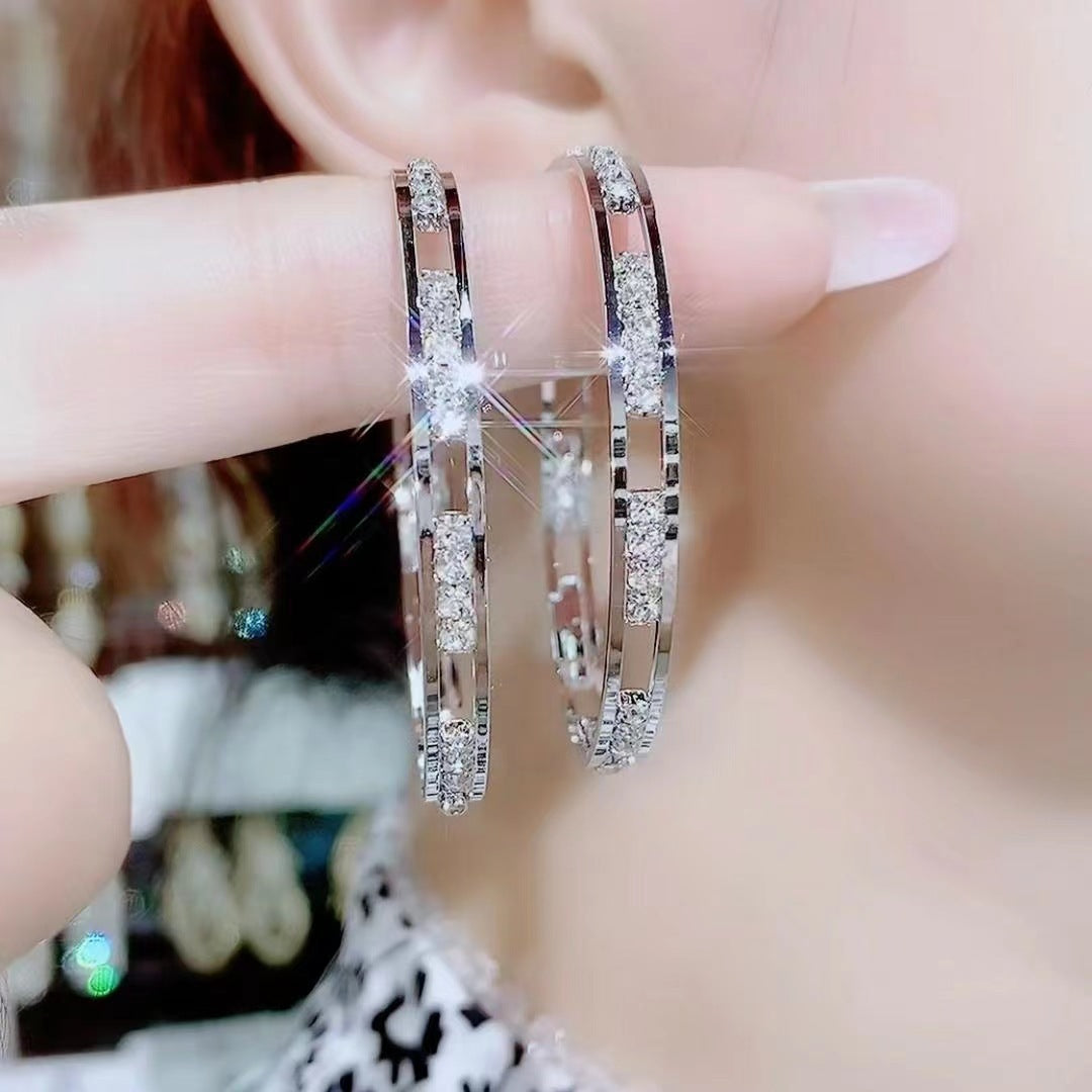 Wholesale Hoop Earrings Crystal Earrings ACC-ES-Yinhe004