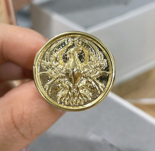 Wholesale Copper vintage ring eagle men' s ring