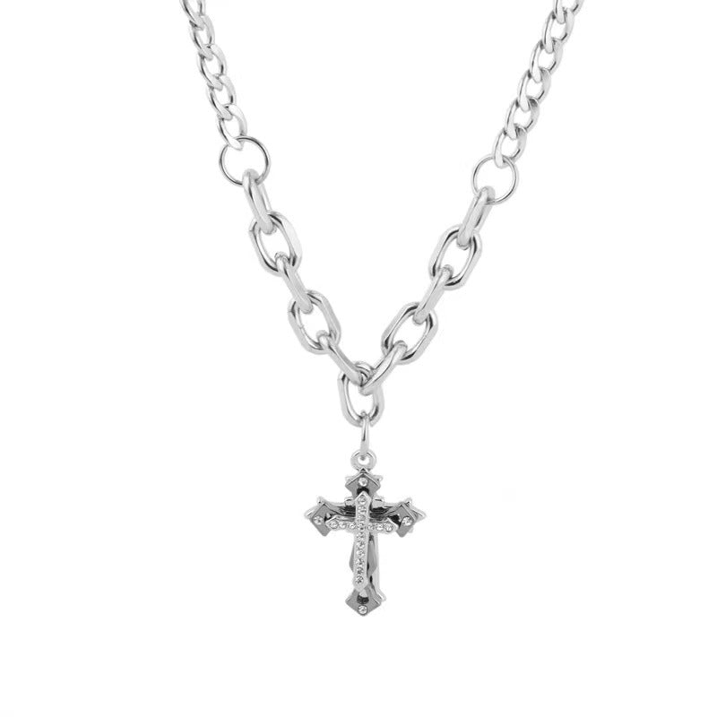 Wholesale Cross Titanium Steel Cuban Chain