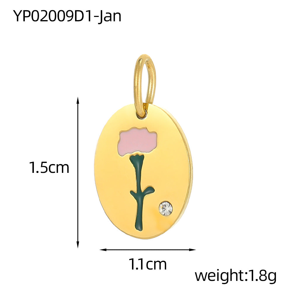 Wholesale Petal stainless steel DIY pendant