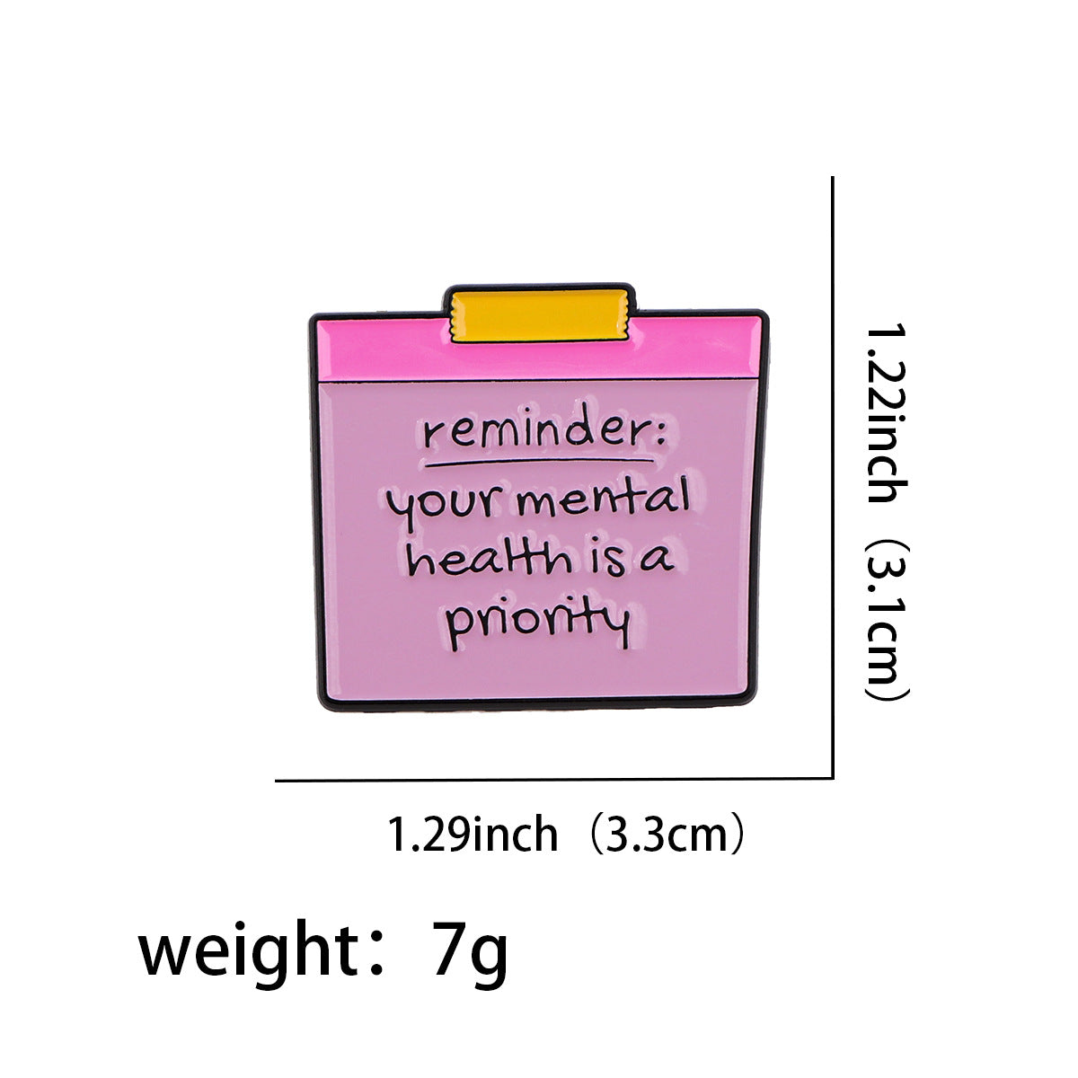 Wholesale English quote inspirational self-encouragement brooch